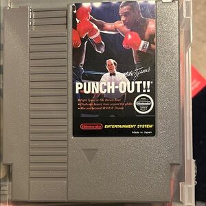 Nintendo Punch-Out!! NES Game - Silver
